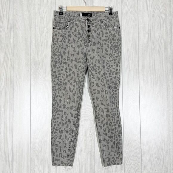 Kut from the Kloth Denim - KUT From The Kloth | Connie Leopard Print High Waist Skinny Ankle Jeans Size 4